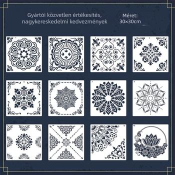 Goshen Painted PET mandala festő sablon DIY falidekorációhoz – üreges sablon