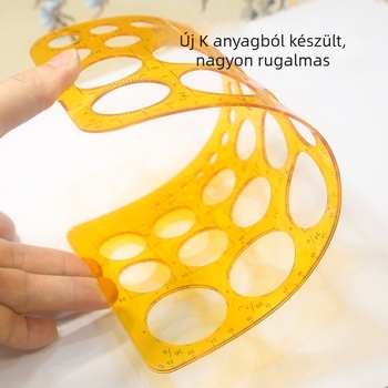 Ékszer kör sablon — rugalmas rajzsegéd a tervezéshez, narancssárga kör mérő (Márka: German Capital; Anyag: Műanyag; IP engedély: Nem; Licencelt magánmárkák: Igen; Import: Nem)