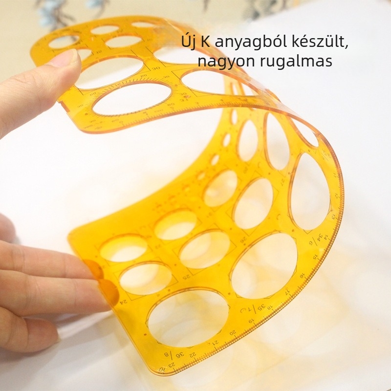 Ékszer kör sablon — rugalmas rajzsegéd a tervezéshez, narancssárga kör mérő (Márka: German Capital; Anyag: Műanyag; IP engedély: Nem; Licencelt magánmárkák: Igen; Import: Nem)