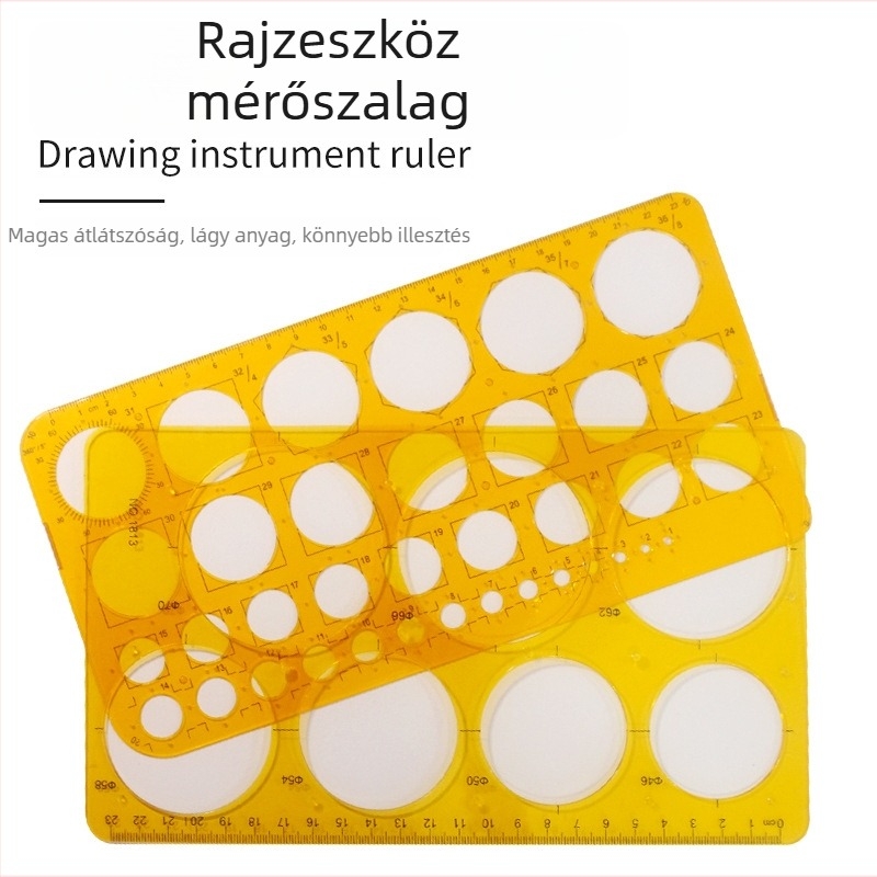 Ékszer kör sablon — rugalmas rajzsegéd a tervezéshez, narancssárga kör mérő (Márka: German Capital; Anyag: Műanyag; IP engedély: Nem; Licencelt magánmárkák: Igen; Import: Nem)