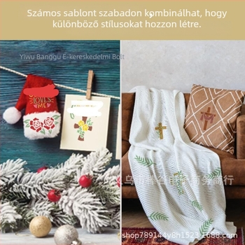 PET anyagú festő sablon angyal-betű mintázatú faliképhez, DIY műanyag eszköz; Márka: Egyéb; Import: Nem; IP engedély: Nem
