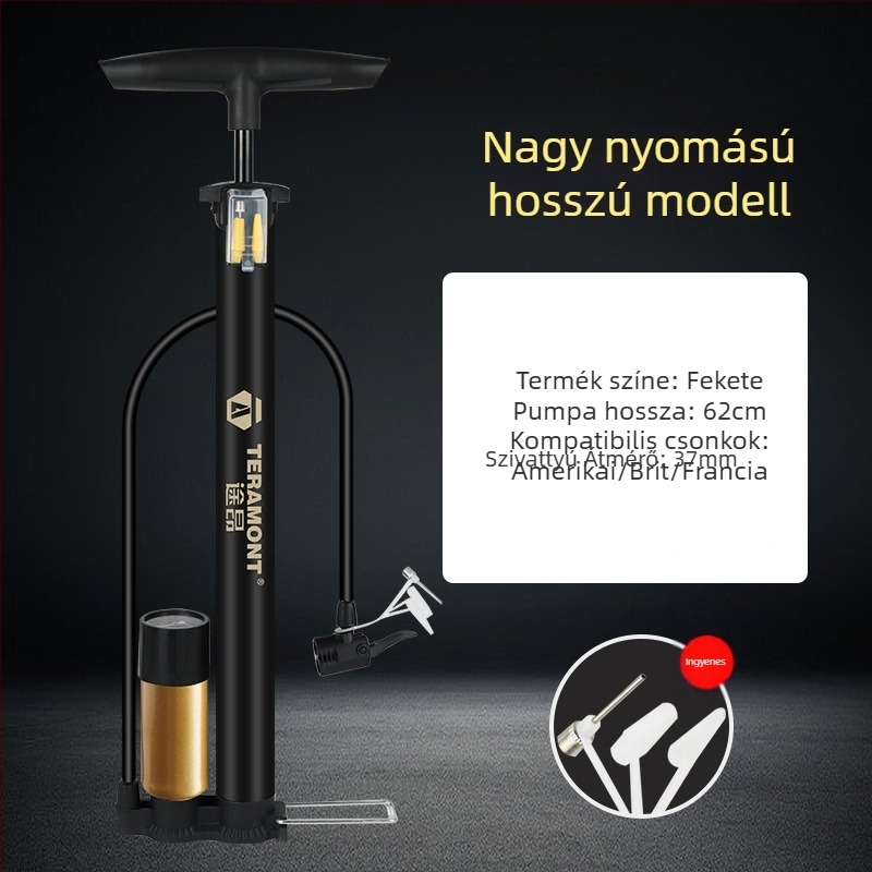 Jingding 38 kézi pumpa kerékpárokhoz, maximális nyomás 160 psi