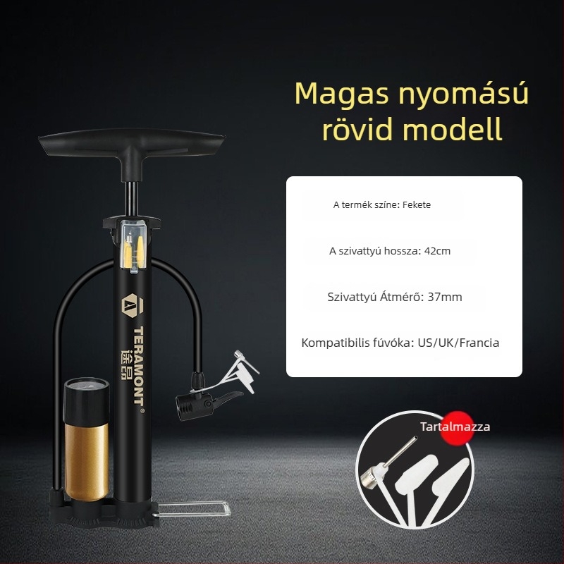 Jingding 38 kézi pumpa kerékpárokhoz, maximális nyomás 160 psi