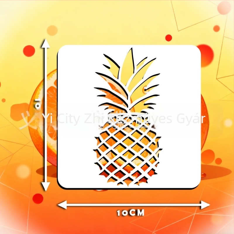 Gyerekeknek DIY kivágásos rajz sablon gyümölcsmintákkal (dinnye és alma) — Anyag PET; Márka Yiwu Purple Butterfly; Import: Nem; Szerzői jogok: Nincs engedélyezve