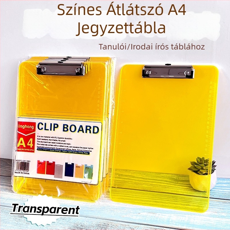Erős bilincs és lemezklipsz dokumentumokhoz; műanyag kivitel; bilincs szélessége 325; lemez vastagsága 0,3