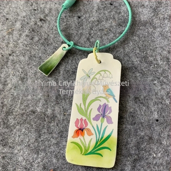 Virágos sablon kivágott mintával DIY festéshez PET táblán — Modell SJX-57