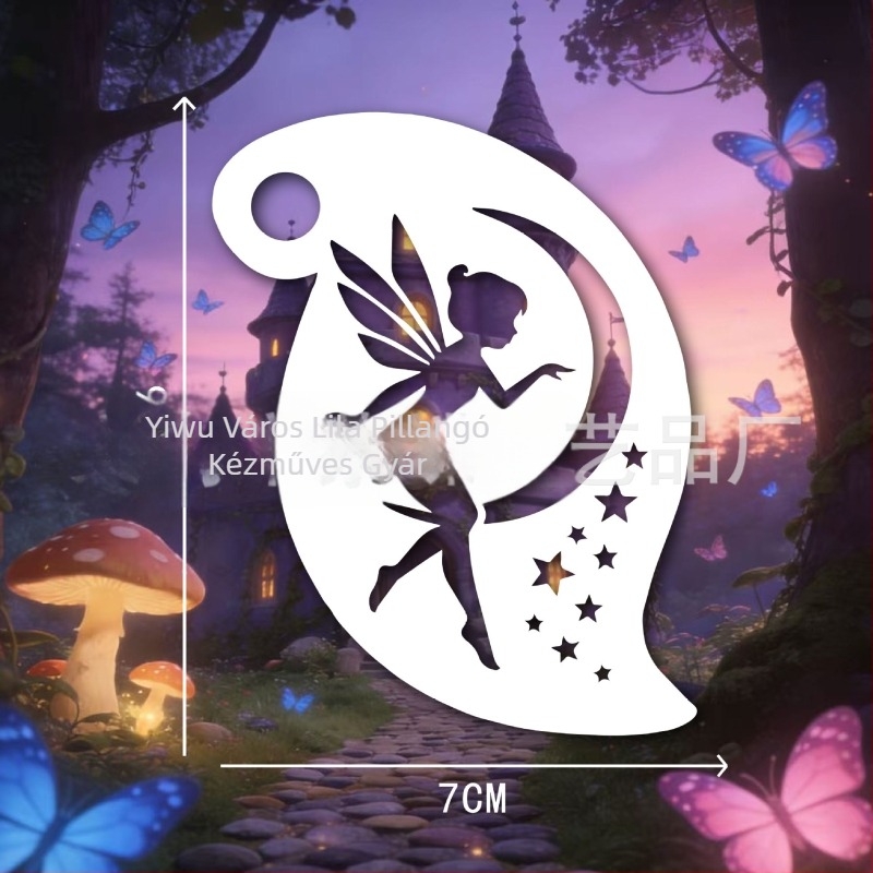 Gyerekeknek szóló rajz sablon és stencil, PET anyag, SJX-174 modell, DIY festéshez, Purple Butterfly