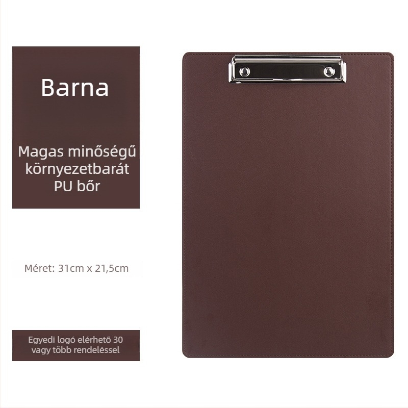 Dokumentum-tartó erős csipesszel és lemezcsipesszel, PP anyagból, FARAMON márka, modell FLM-BJ-1815, méretek 215x310 mm