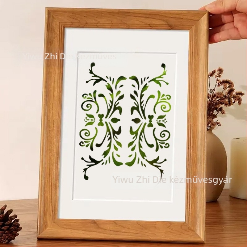 PET Mandala Kivágott Festési Sablon DIY Fal Dekorációhoz — Anyag: PET; Importált: Nem; IP Engedély: Nem