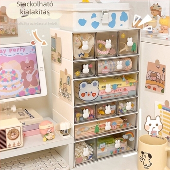 SNH-0039 asztali tároló doboz, műanyag, 1 L kapacitás, stackable