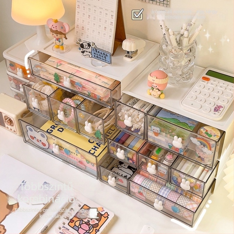 SNH-0039 asztali tároló doboz, műanyag, 1 L kapacitás, stackable