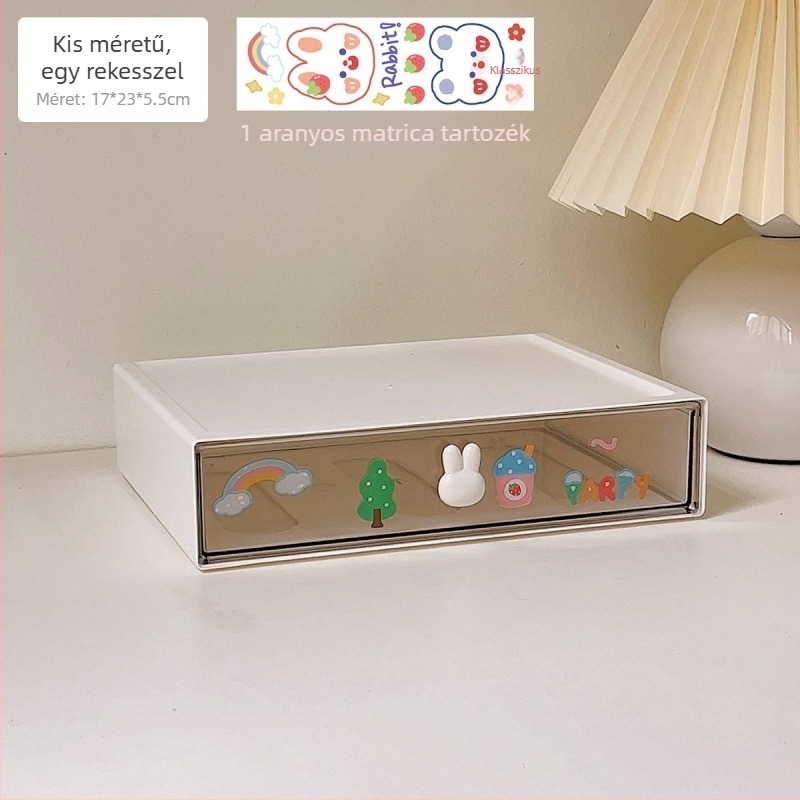 SNH-0039 asztali tároló doboz, műanyag, 1 L kapacitás, stackable