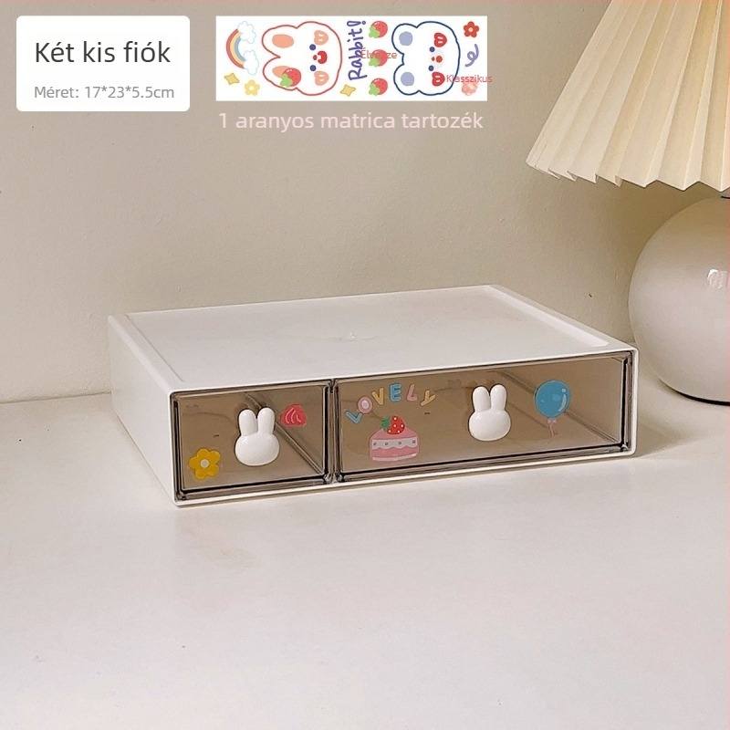 SNH-0039 asztali tároló doboz, műanyag, 1 L kapacitás, stackable