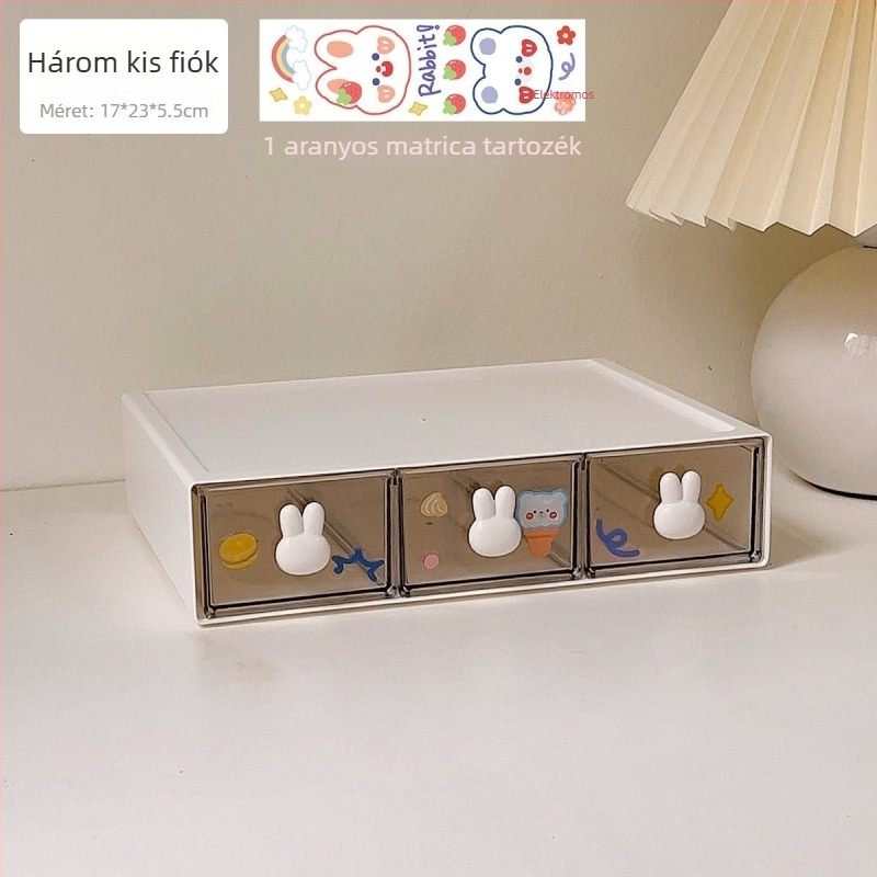 SNH-0039 asztali tároló doboz, műanyag, 1 L kapacitás, stackable