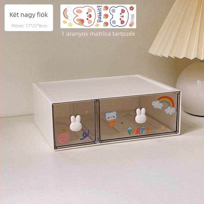 SNH-0039 asztali tároló doboz, műanyag, 1 L kapacitás, stackable