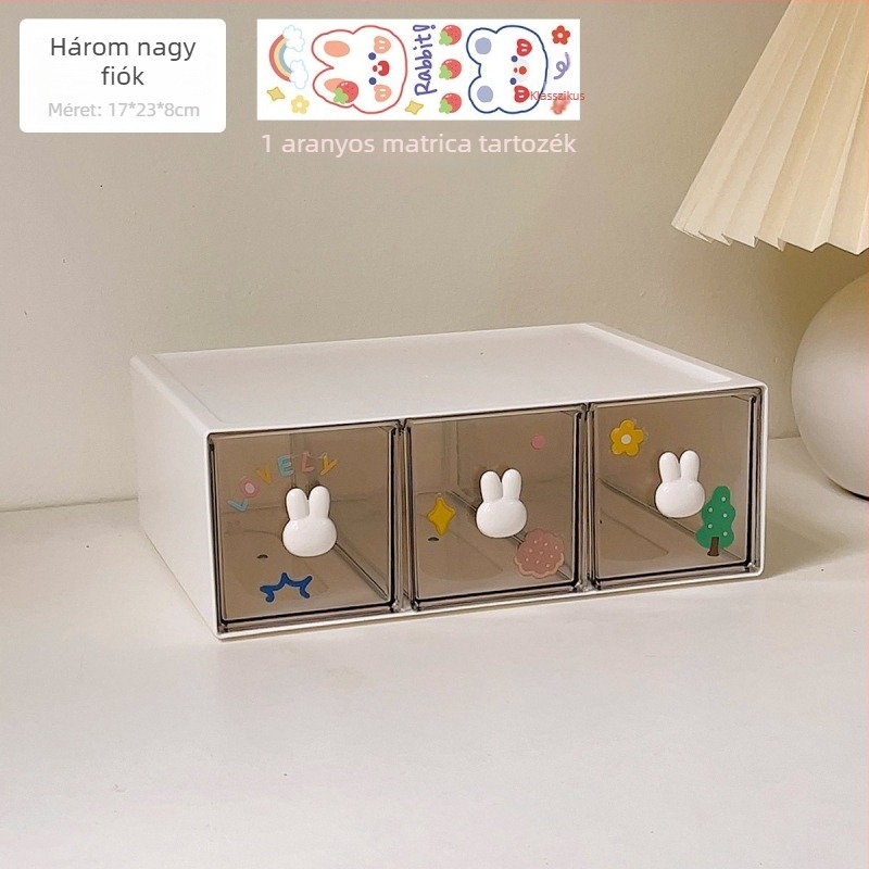 SNH-0039 asztali tároló doboz, műanyag, 1 L kapacitás, stackable