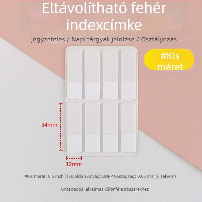 Kártyatartó osztályozó címkékkel, jegyzetcímkékkel és DIY címkékkel (ragasztómentes)
