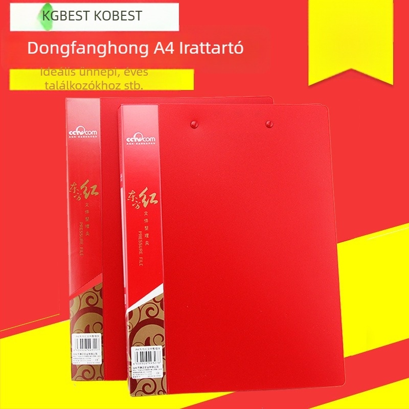 Kang Bai B3801/B3811 dokumentumtartó egy- és dupla klipszzel, PP anyagú, logó nyomtatva, testreszabható feldolgozás