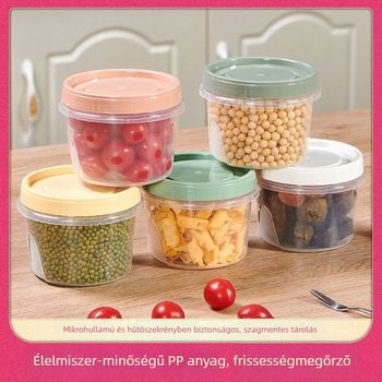 Kerek, légmentesen záró ételtároló fedéllel, hűtőbe, 501–800 ml kapacitással