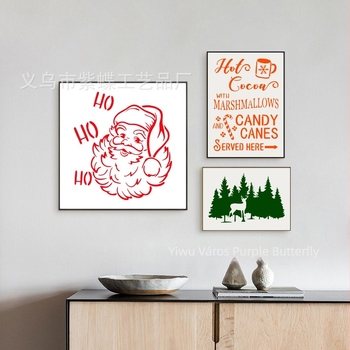 DIY Karácsonyi kivágásos festés sablon, PET anyag, kód A120, Importált: Nem, graffiti stílus