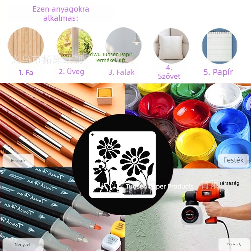 DIY fali művészeti sablon – Elf/tündér dizájn, PET anyag, Deepen márka