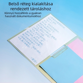 Akril rotációs mappa vizsgalapok tárolására átlátszó betétekkel