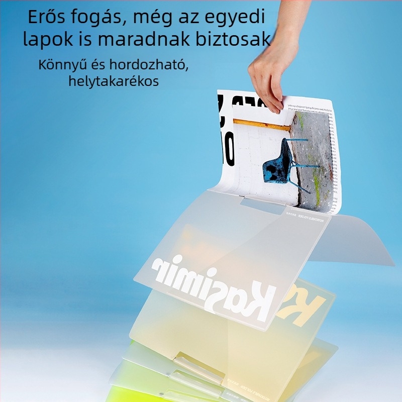 Akril rotációs mappa vizsgalapok tárolására átlátszó betétekkel