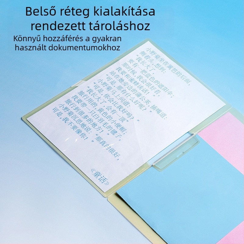 Akril rotációs mappa vizsgalapok tárolására átlátszó betétekkel