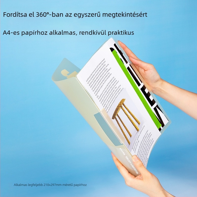 Akril rotációs mappa vizsgalapok tárolására átlátszó betétekkel