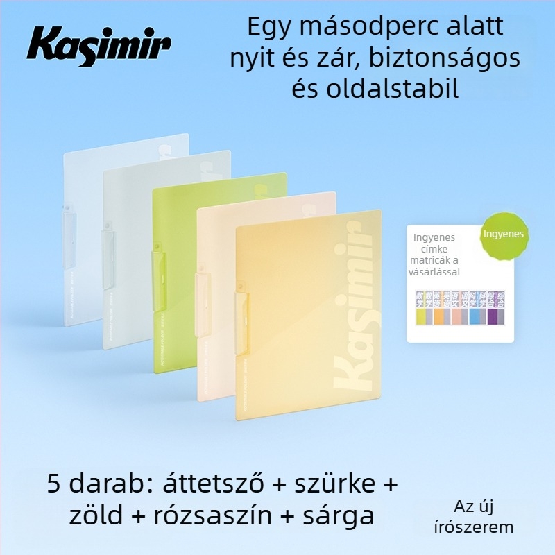 Akril rotációs mappa vizsgalapok tárolására átlátszó betétekkel