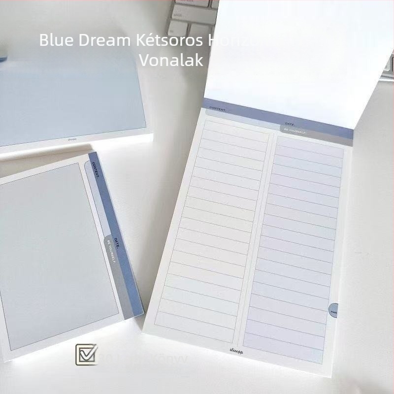 Blue Dream B5 Téphető jegyzetfüzet diákoknak — Szókincs memória, Egyszerű egyszínű dizájn (Nem ragasztható; Forma: Rajzfilm; IP licenc: Nincs)