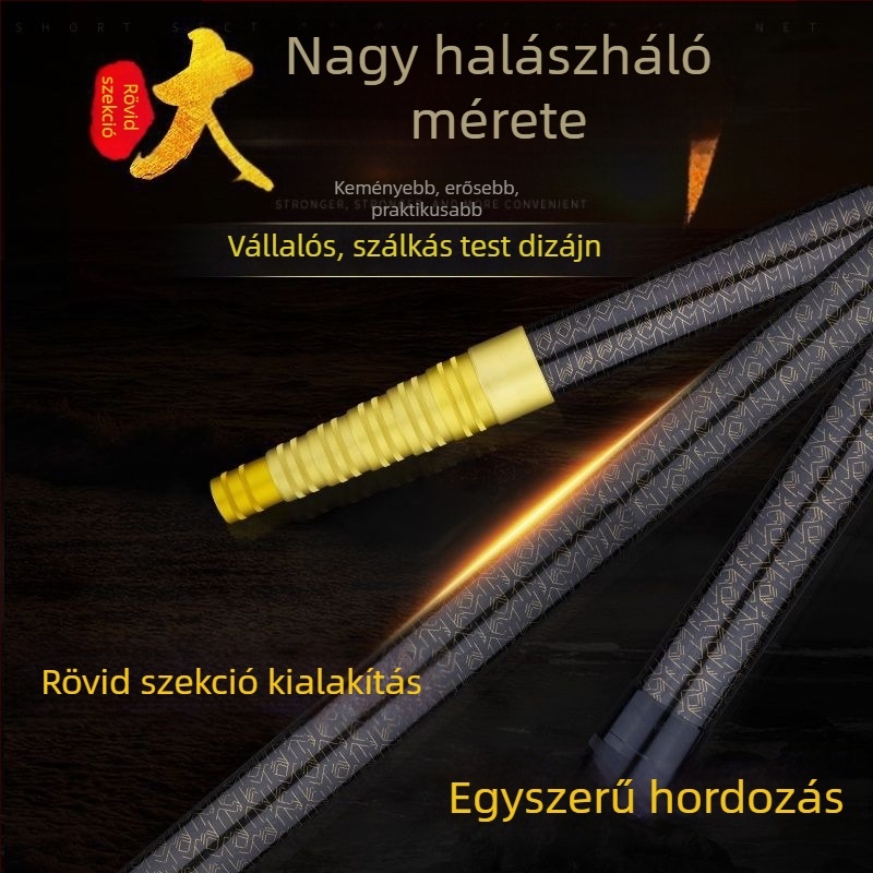 Teleszkópos szén merítőnyél, ultra könnyű, hordozható