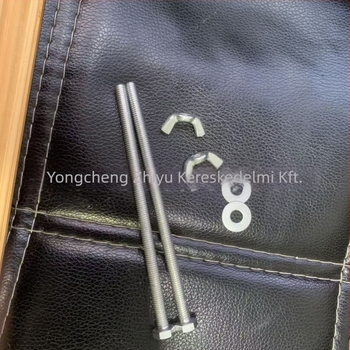 Fából készült hornyolt könyvmappa, téglalap alakú kötőlemez két csavarral