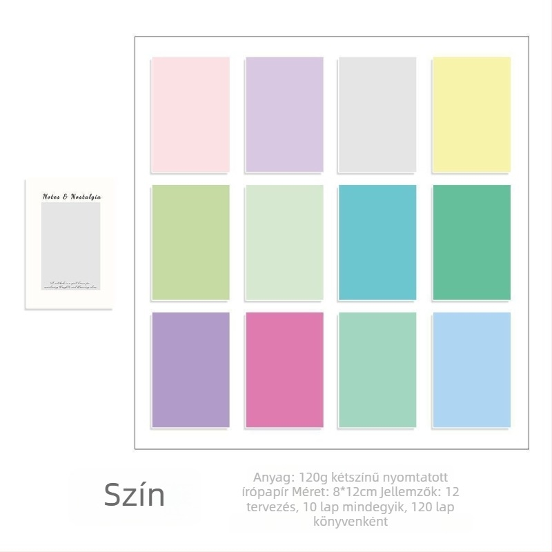 A7 vastag belső oldalak naplóhoz — papír, modern minimalista stílus, nyomtatás, Wowka wowka márka