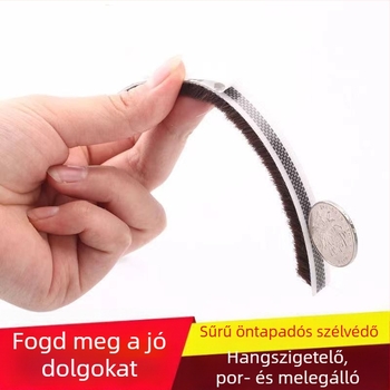 Ablak- és ajtószigetelés, önragasztó gyapjúcsík, csúszó ajtókhoz, ütésálló, szélálló, hangszigetelő, magas hőállóság