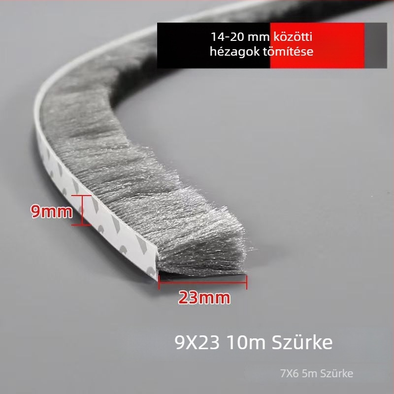 Ablak- és ajtószigetelés, önragasztó gyapjúcsík, csúszó ajtókhoz, ütésálló, szélálló, hangszigetelő, magas hőállóság