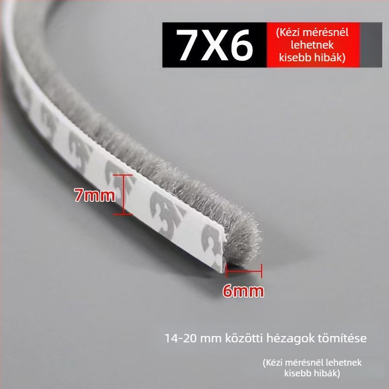 Ablak- és ajtószigetelés, önragasztó gyapjúcsík, csúszó ajtókhoz, ütésálló, szélálló, hangszigetelő, magas hőállóság