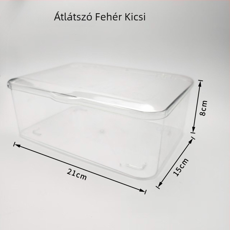 Kozmetikai maszk tároló doboz, megerősített, nagy kapacitású, felnyitható fedél, átlátszó akril, porálló, bőrápolási termékekhez és egyéb tárgyakhoz