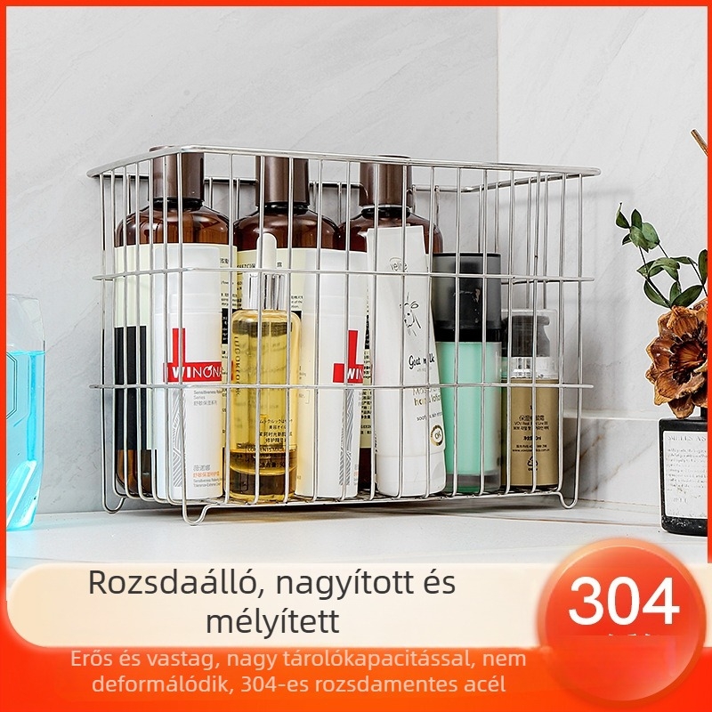304 rozsdamentes acél konyhai szárító kosár – téglalap alakú, a pultra, telepítés nélkül