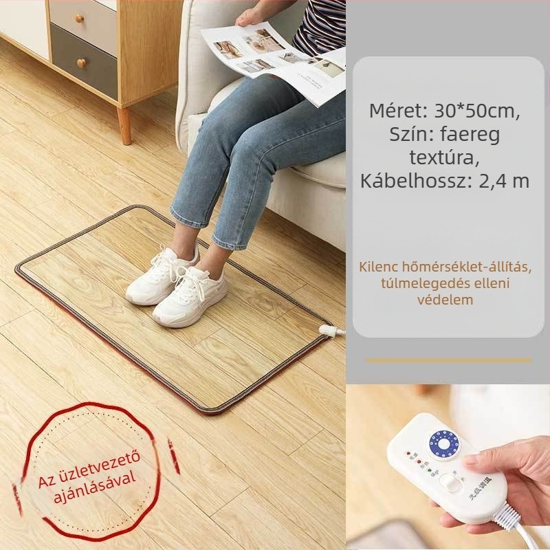 Irodai lábmelegítő párna USB-melegítéssel, 50W, az asztal alatt