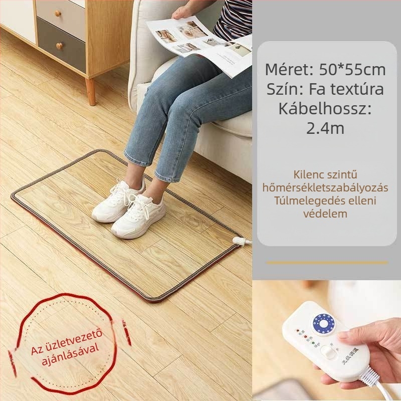 Irodai lábmelegítő párna USB-melegítéssel, 50W, az asztal alatt