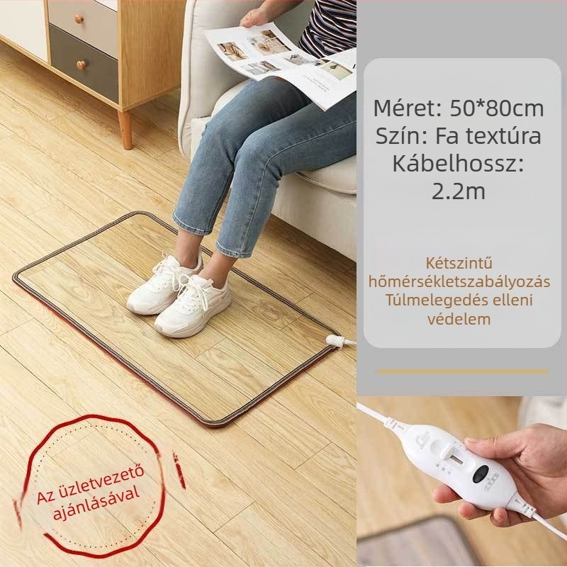 Irodai lábmelegítő párna USB-melegítéssel, 50W, az asztal alatt