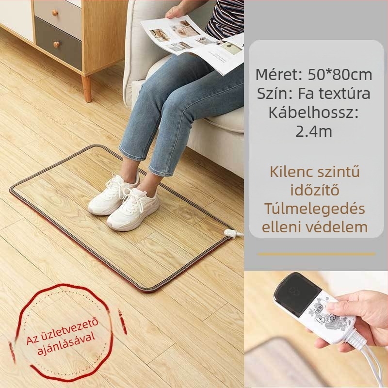 Irodai lábmelegítő párna USB-melegítéssel, 50W, az asztal alatt