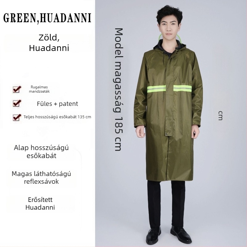 Egydarabos esőponcsó Oxford szövetből, vast anyag, PVC vízálló réteg, felnőtteknek, szabadtéri túrákhoz