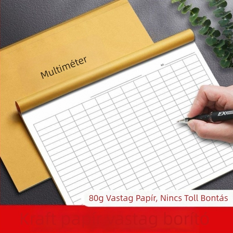 Több űrlapos notesz műbőr borítóval, drótos kötés, több mint 400 oldal, Dowling papír
