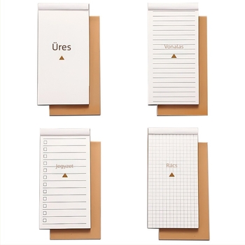 Ruiqisi notesz kraft papír borítóval, lehajtható fedél, 48 oldal
