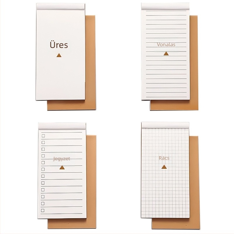Ruiqisi notesz kraft papír borítóval, lehajtható fedél, 48 oldal