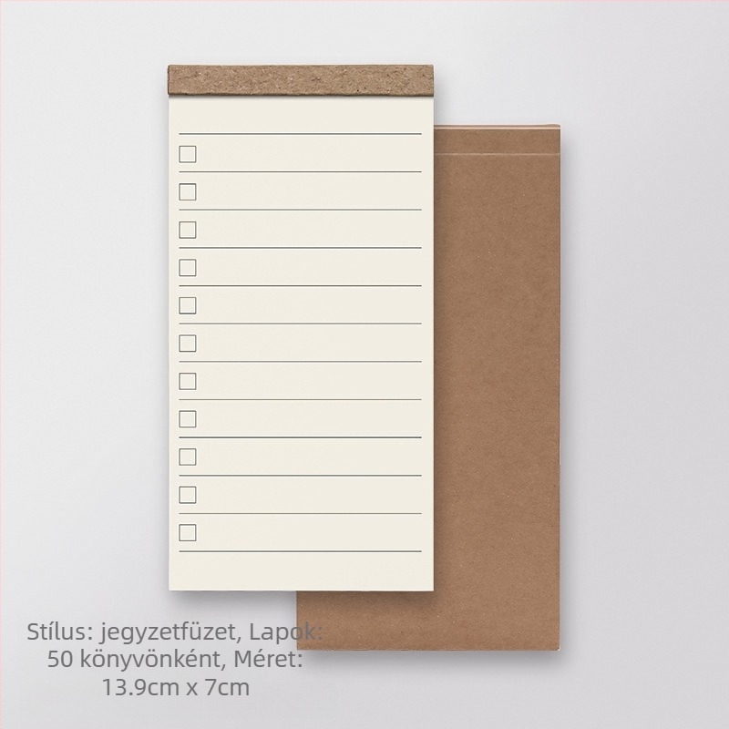 Ruiqisi notesz kraft papír borítóval, lehajtható fedél, 48 oldal