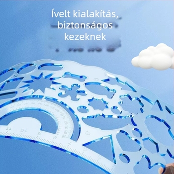 Műanyag centiméteres vonalzó készlet általános iskolásoknak, rajzsablonokkal, 1/2/4/7 darabos változatok; nettó súly 100 g; csomagolás: táska vagy doboz; logó nyomtatása elérhető.