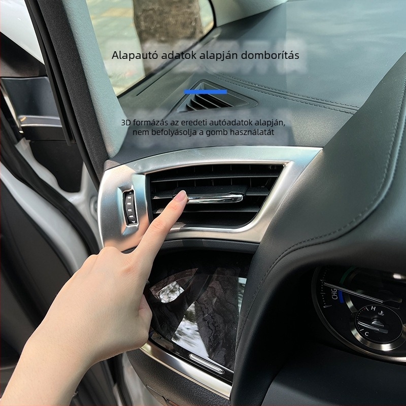 Shishuai 304 rozsdamentes acél belső patch készlet Alphard/Vellfire 30-as sorozat légkimenet keretéhez – testreszabás nélkül
